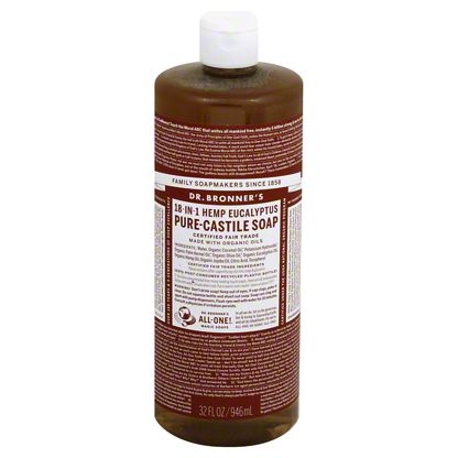 Dr. Bronner’s 18-in-1 Hemp Eucalyptus Pure-Castile Soap, 32 oz ...