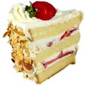 strawberry cake slice