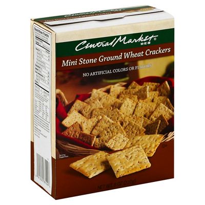 Central Market Mini Stone Ground Wheat Crackers, 8 oz | Central Market ...