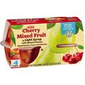 果物 Fruit salad set H-E-B Cherry Mixed Fruit Salad Snack Bowls – Light Syrup, 4