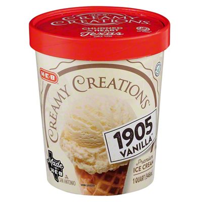 H-E-B Select Ingredients Creamy Creations 1905 Vanilla Ice Cream, 1 Qt ...