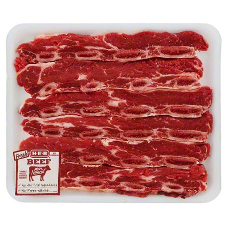 H-E-B Chuck Shoulder Beef Flanken Style Ribs - Value Pack | Joe V's ...