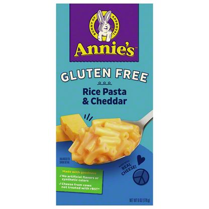 Annie's Gluten Free Rice Pasta and Cheddar, 6 oz - Central ...