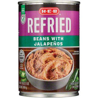 H-E-B Refried Beans With Jalapenos, 16 Oz | Central Market - Really ...