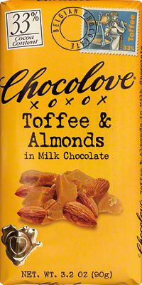 Chocolove Milk Chocolate Toffee & Almond Mini Bar (12x1.3 Oz) main image 0