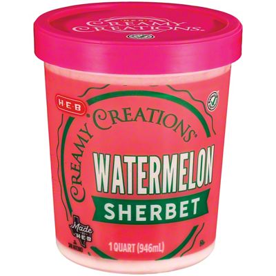 H-E-B Creamy Creations Watermelon Sherbet Ice Cream, 1 Qt | Joe V's ...