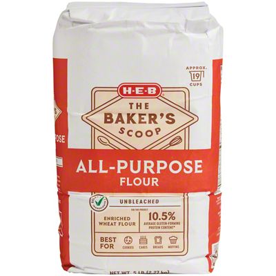 H-E-B Select Ingredients Baker’s Scoop Unbleached All Purpose Flour, 5 ...