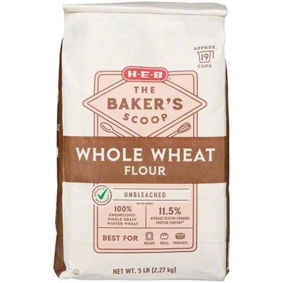 H-E-B Select Ingredients Baker’s Scoop 100% Whole Wheat Flour, 5 Lb ...