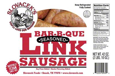 SLOVACEK'S Bar-B-Que Seasoned Link Sausage, 42 Oz | Joe V's Smart Shop ...