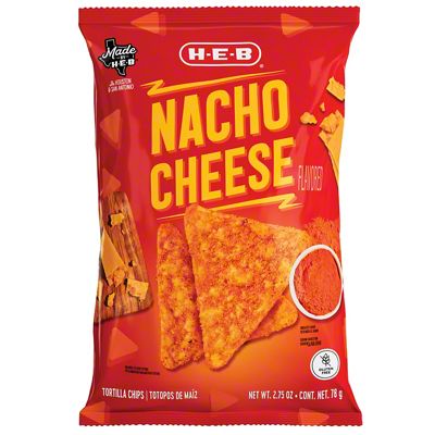 H-E-B Nacho Cheese-Flavored Tortilla Chips, 2.75 Oz | Joe V's Smart ...