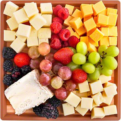 fruit and cheese tray