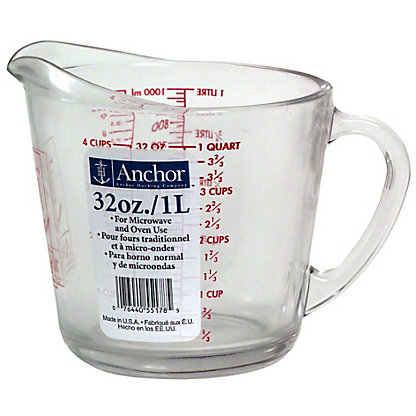 Anchor Anchor Hocking Measuring Cup Glass 4 Cup, 1.00 ea