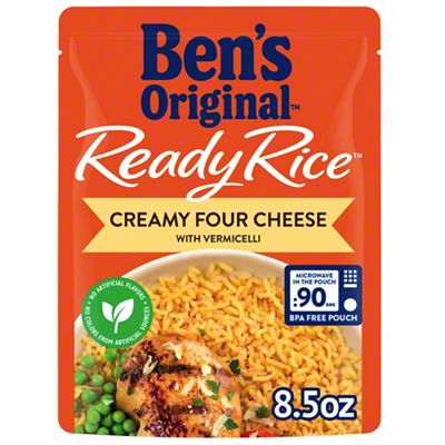 Ben's Original Ready Rice Creamy Four Cheese Flavored Rice, 8.5 oz ...