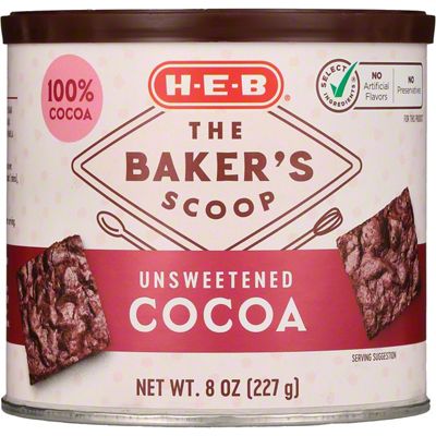 H-E-B Select Ingredients Baker's Scoop Unsweetened Cocoa, 8 Oz | Joe V ...