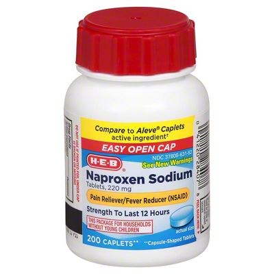 H-E-B Naproxen Sodium 220 Mg Caplets, 200 Ct – Central Market