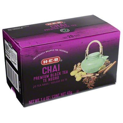 H-E-B Chai Black Tea Bags, 20 Ct | Joe V's Smart Shop | Low Prices ...