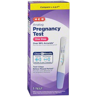 H-E-B One Step Analog Pregnancy Test, EACH | Central Market - Really ...