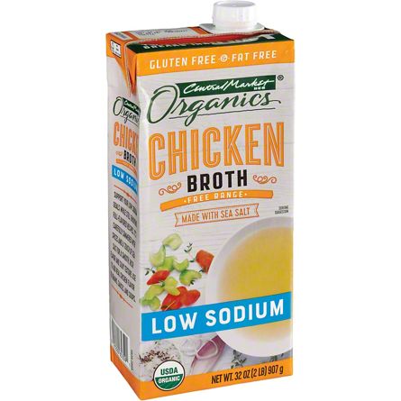 Central Market Organics Free Range Low Sodium Chicken Broth, 32 oz ...