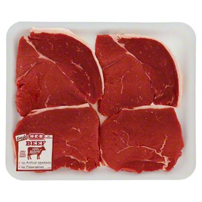 H-E-B Beef Top Sirloin Portion Steak Value Pack, USDA Select, 4-5 ...