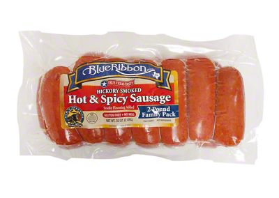 Blue Ribbon Hot and Spicy Sausage Links Family Pack, 32 oz | Joe V's ...