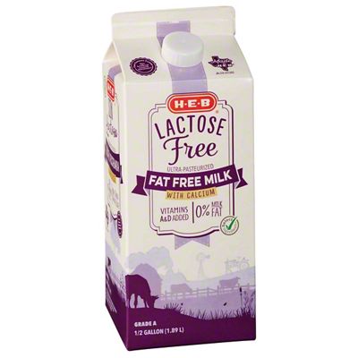 H-E-B Select Ingredients Lactose Free Fat Free Milk, 1/2 Gal – Central ...