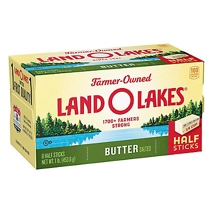 How much is 1 and a half sticks of butter Land O Lakes Salted Butter Half Sticks 8 Ct Central Market