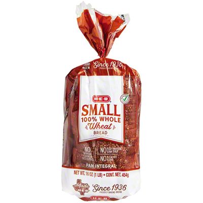 H-E-B Small 100% Whole Wheat Bread, 16 Oz | Joe V's Smart Shop | Low ...