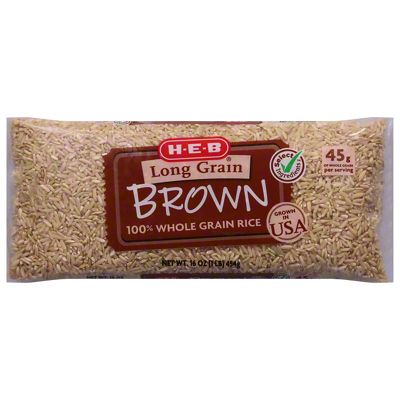 H-E-B Select Ingredients Long Grain Brown Rice, 1 Lb | Joe V's Smart ...