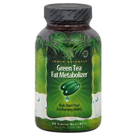 Irwin Naturals Green Tea Fat Metabolizer Liquid Soft-Gels, 75 CT ...