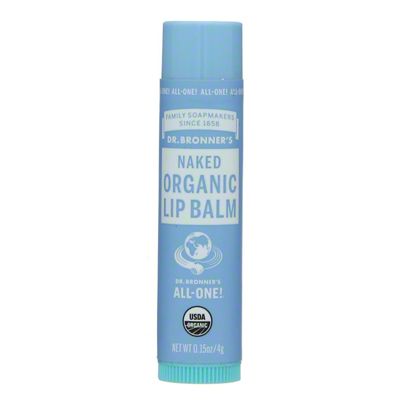 Dr. Bronner's Naked Organic Lip Balm, .15 Oz 