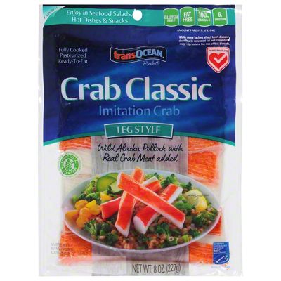 Trans-Ocean Crab Classic Leg Style Imitation Crab, 8 Oz | Central ...