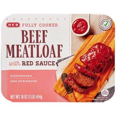 H-E-B Fully Cooked Beef Meatloaf With Red Sauce, 16 Oz | Central Market ...