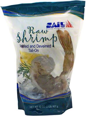 Louisiana Foods Peeled & Deveined Tail-On Raw Shrimp 21/25, 2 lb ...