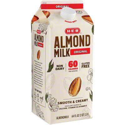 H-E-B Original Almond Milk, 1/2 Gal – Central Market