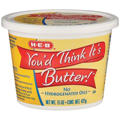 H-E-B You'd Think It's Butter! 58% Vegetable Oil Spread, 15 Oz | Joe V ...