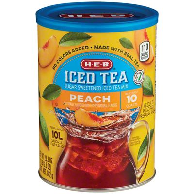 H-E-B Sugar Sweetened Iced Tea Mix - Peach, 28.3 Oz | Joe V's Smart ...