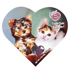 Palmer Chocolate Assortment Best Friends Furever Valentine Heart Shape Box,  2 oz, 6 ct