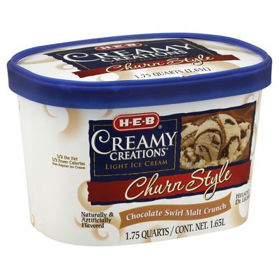 H-E-B Creamy Creations Light Churn Style Chocolate Swirl Malt Crunch ...