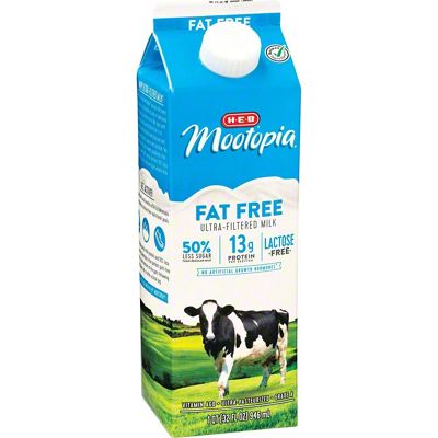 H-E-B Mootopia Lactose-Free Fat-Free Milk, 1 Qt | Joe V's Smart Shop ...