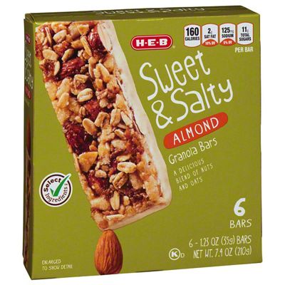 H-E-B Sweet & Salty Almond Granola Bars, 6 Ct | Joe V's Smart Shop ...