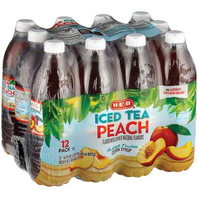 H-E-B Peach Iced Tea 12 Pk Bottles, 16.9 Oz | Joe V's Smart Shop | Low ...