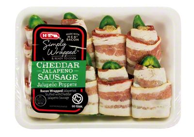 H-E-B Bacon Wrapped Stuffed Jalapenos With Pork Sausage And Cheddar ...