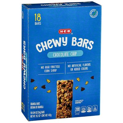 H-E-B Chocolate Chip Chewy Bars, 18 Ct | Joe V's Smart Shop | Low ...