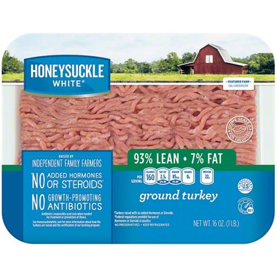 Honeysuckle White 93% Lean Ground Turkey, 16 Oz – Central Market