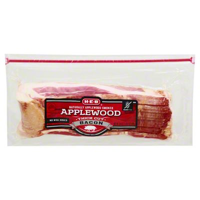 H-E-B Applewood Smoked Thick Cut Bacon, 24 Oz | Central Market - Really ...