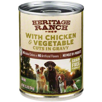 Heritage Ranch by H E B Grain Free Canned Wet Dog Food Chicken Vegetable 13.2 oz Joe V s Smart Shop Low Prices Quality Groceries