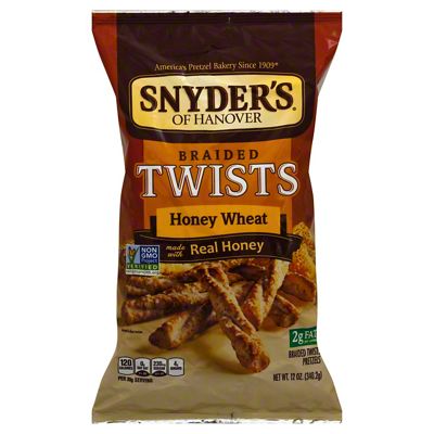 Snyder's Of Hanover Braided Twists Honey Wheat Pretzels, 12 Oz 