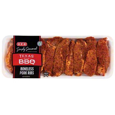 H-E-B Simply Seasoned Boneless Pork Ribs - Texas-Style BBQ | Joe V's ...