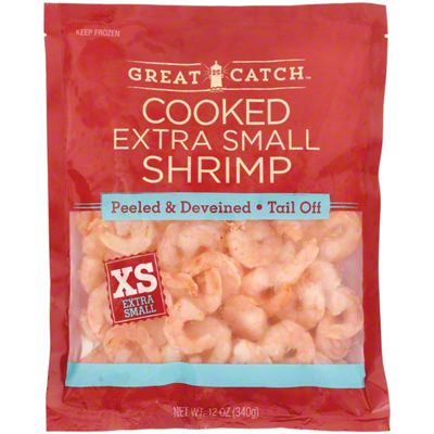 Great Catch Cooked Peeled and Deveined Tail-On Jumbo Shrimp, 26-30ct /lb