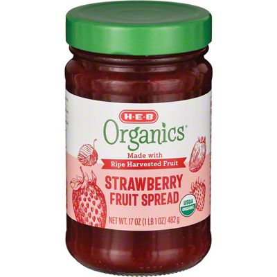 H-E-B Organics Strawberry Fruit Spread, 17 Oz | Central Market - Really ...